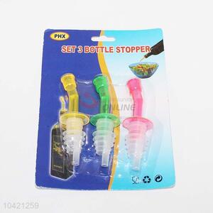 Promotional Wholesale 3pcs Plastic Bottle Stopper for Sale