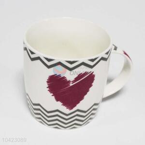High Quality Heart Pattern Ceramic Cup Water Cup