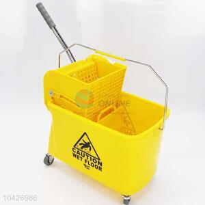 Good quality yellow plastic <em>mop</em> bucket,45*10*35cm