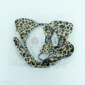 Cosplay Headband Costume Leopard Ears and Tail Accessory Set