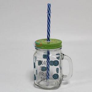 High Sales Glass Water Bottle with Straw
