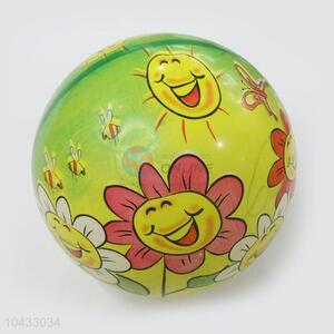 Inflatable Sunflower Printed Soft Toy Bouncing PVC Ball Custom