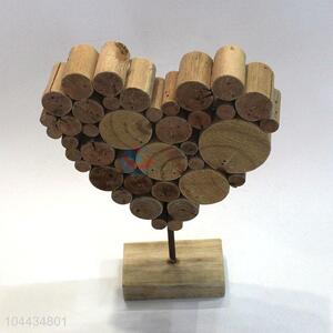 High sales popular design wooden heart furnishing articles