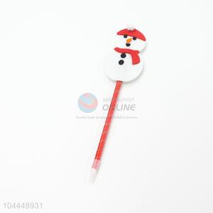 Snowman Design Plastic Ballpoint Pen