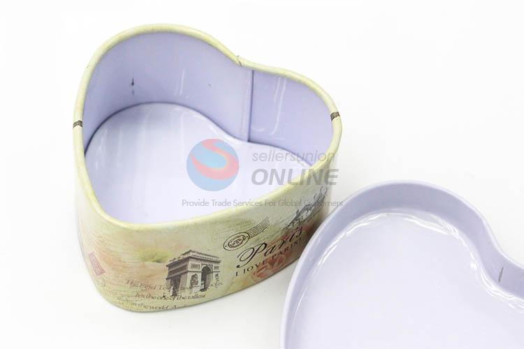Multi-use Heart Shaped Tin Storage Cases Set for Promotion