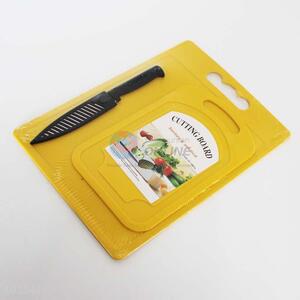 3pc/Set Yellow Color Cutting Board with Knife