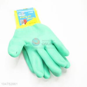 Classical Low Price Nylon Gloves Silk Green Color Safety Gloves