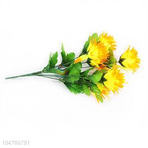 A Bunch of Yellow Color Artificial Flowers for Wedding Decoration