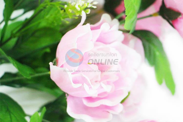 A Bunch of Pink Color Artificial Rose for Wedding Party