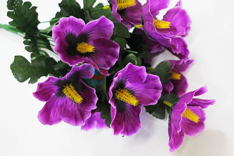Wholesale A Bunch of Purple Color Vivid Fake Flower