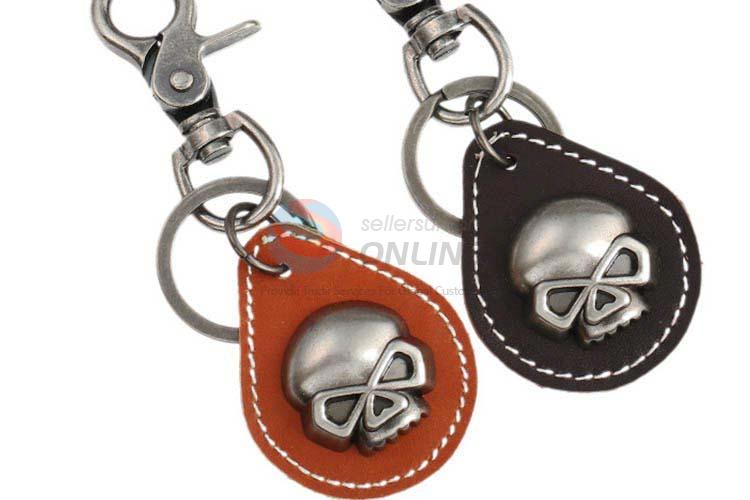 Bottom price cowhide key chain key ring