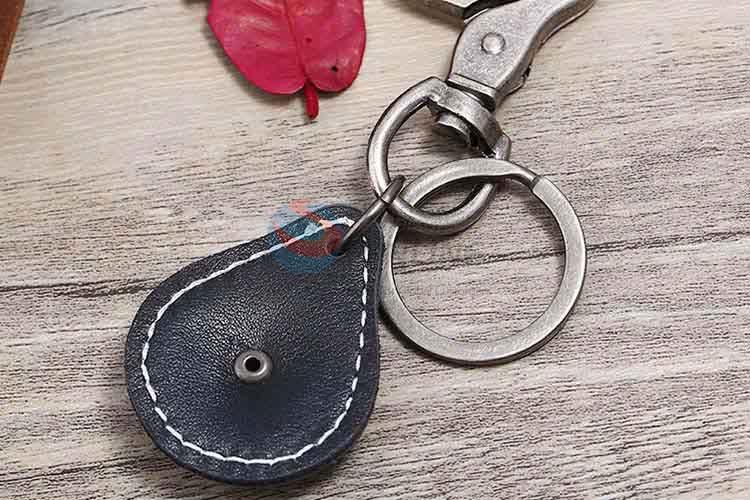 Most popular cheap cowhide key chain key ring