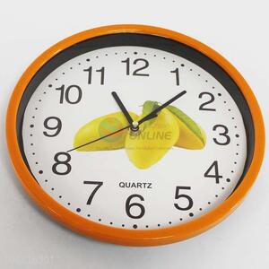High Quality Orange Round Clock
