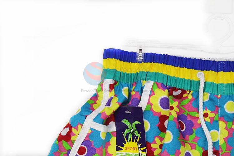 Special Design Fashion Swimwear High Aaist Casual Floral Beach Short Pants