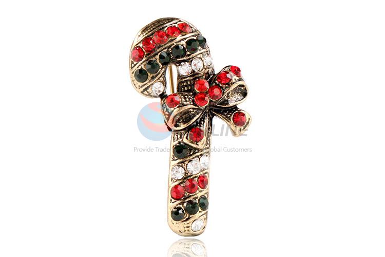 New arrival Christams truncheon shape alloy brooch