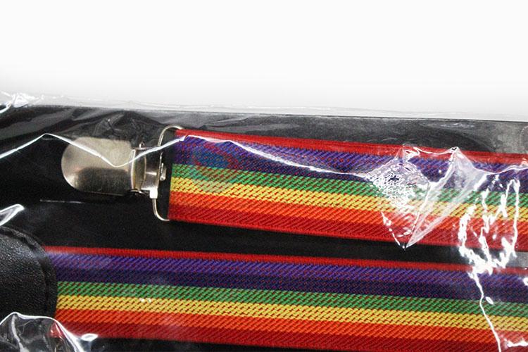 Utility and Durable Adult Party Fancy Dress Elastic Rainbow Suspenders