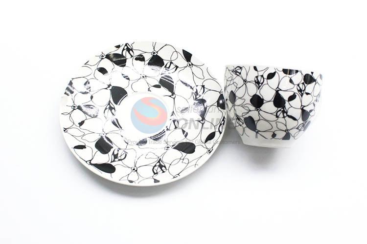 Promotional Wholesale 6pcs Ceramic Cup and Dish Set for Home Use
