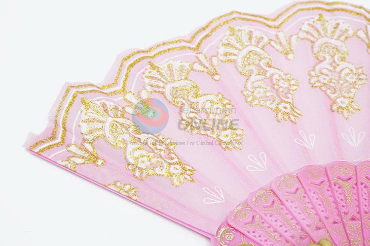 New Luxury Fashion Design Flower Pattern Folding Fan