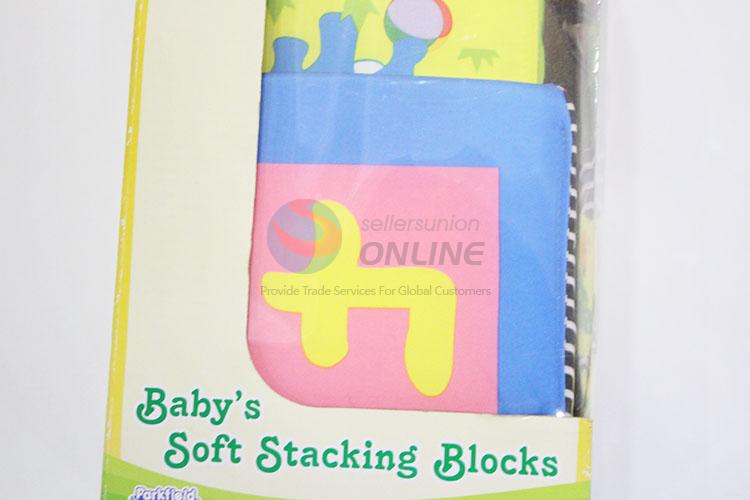 Low price baby's soft stacking blocks