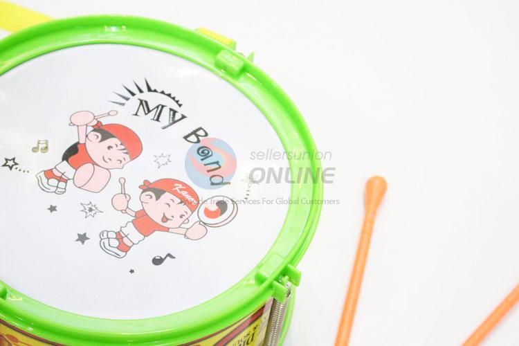 Wholesale Green Color 8 Cun Plastic Simulation Drum Set Toys for Kids