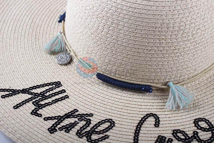 Good quality straw hat panama summer beach hat for women