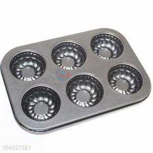 6 Holes Round Metal Cake Mould