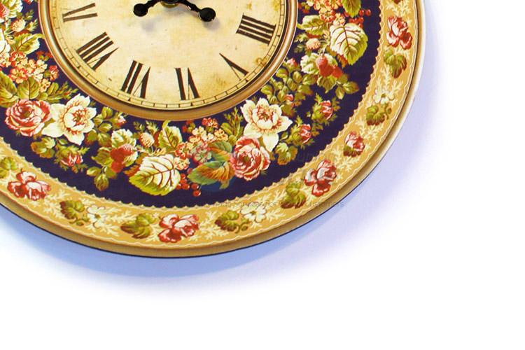 China factory round printed MDF wall clock