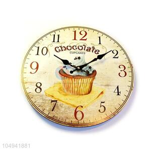 China branded round printed wall clock for home decor