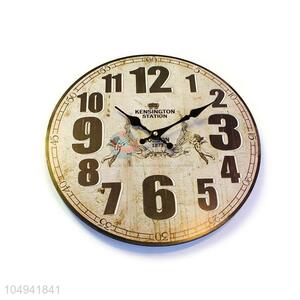 Customized wholesale round printed wall clock for home decor