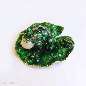 Lowest Price Metal Trinket Frog Shape Jewelry Packaging Jewelry Box