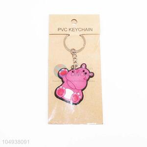 Beauty Custom 3D Hippo Plastic Key Chain