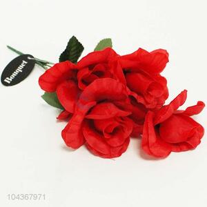 High Quality Plastic 5 Head Open Roses