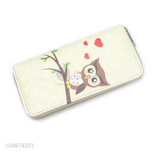 Unique Cute Owl Cartoon Animals Women Wallets Female Card Holder Long Lady Clutch