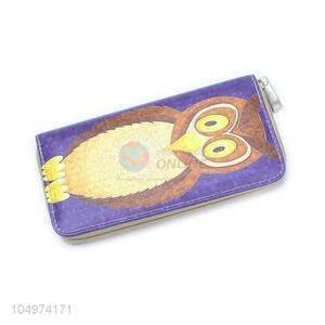 New Useful Owl Pattern Zipper Canvas Coin Card Holder Wallet