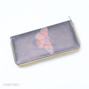Fashion Design Butterfly Pattern Wallet Women Ladies Clutch Canvas Purse