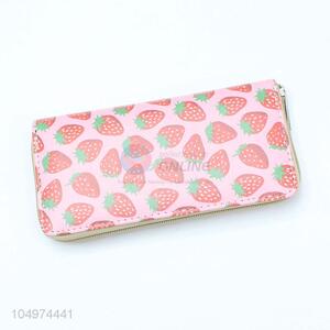 Direct Price Strawberry Printed  Women Wallets Purse Female Wallet Clutch Bag
