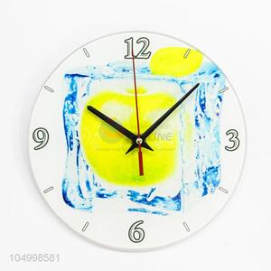 Custom Retro Decorative Round Shaped Glass Wall Clocks for Home