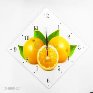 Hot Sales Promotional Gift Home Decorative Rhombus Shaped Glass Wall Watches