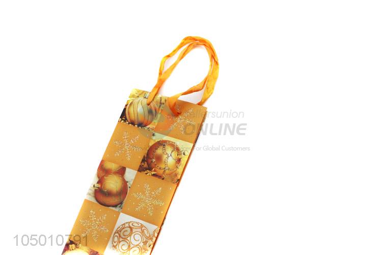 Competitive price Chirstmas style wine bottle gift bag