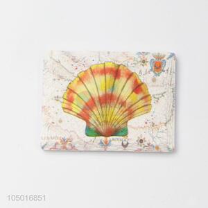 High quality rectangle ceramic fridge magnet with shell pattern