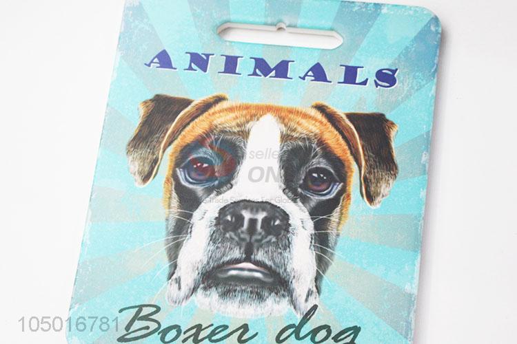 Cheap professional rectangle ceramic cup mat cup coster with dog pattern