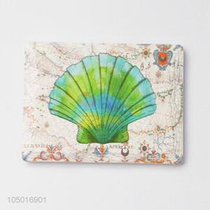 Good quality rectangle ceramic fridge magnet with shell pattern