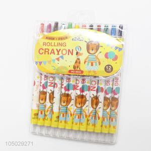 Fashion Cartoon Pattern 24 Colors Crayons Set for Children