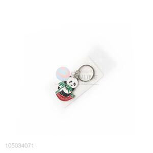 Promotional Low Price Cartoon Panda Shaped Zinc Alloy Key Chain Portable Key Ring