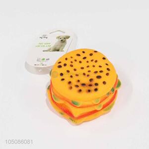 Most popular hamburger shape vinyl dog toy