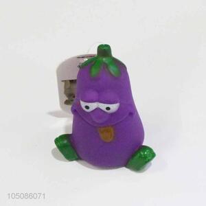Direct factory eggplant shape vinyl dog toy