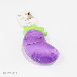 Wholesale premium quality soft eggplant shape pet toy