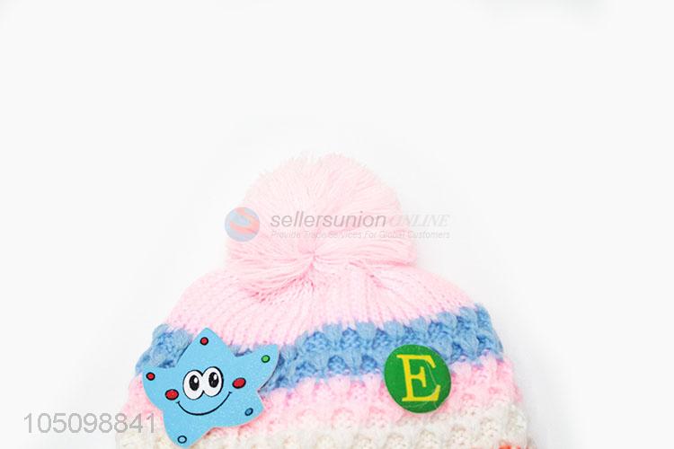 Best Quality Pink Kids Winter Hats Beanies Knitted Hat