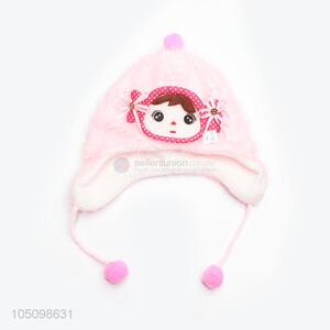 New Advertising Cute Plush Winter Hat Cap for Girl