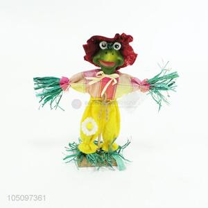 Cartoon Frog Shaped Nonwovens Scarecrow Crafts
